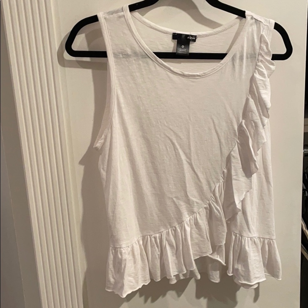 White Aqua elegant tank top.